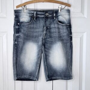 Southpole Vera Slim Denim Shorts Mens 30 Blue Acid Wash Y2K Jorts Streetwear